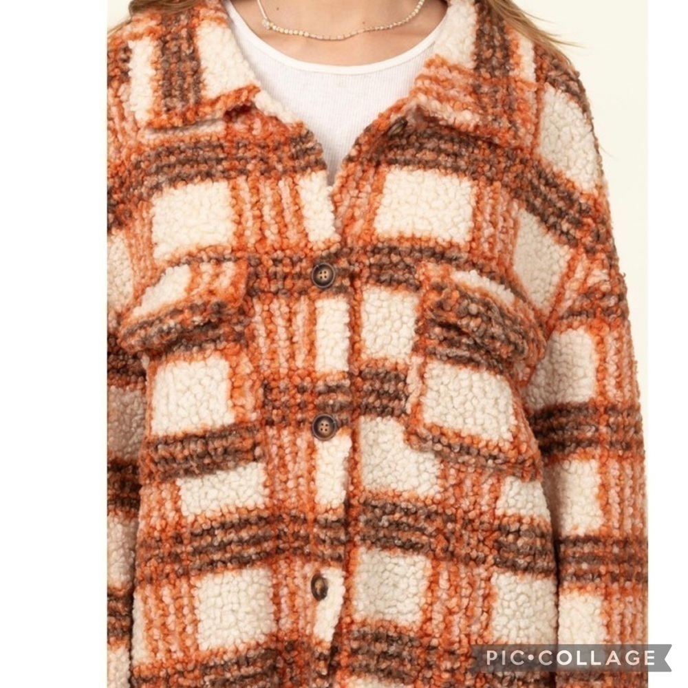 Beautiful Fall Colors Plaid Midi Coat - Picture 5 of 5